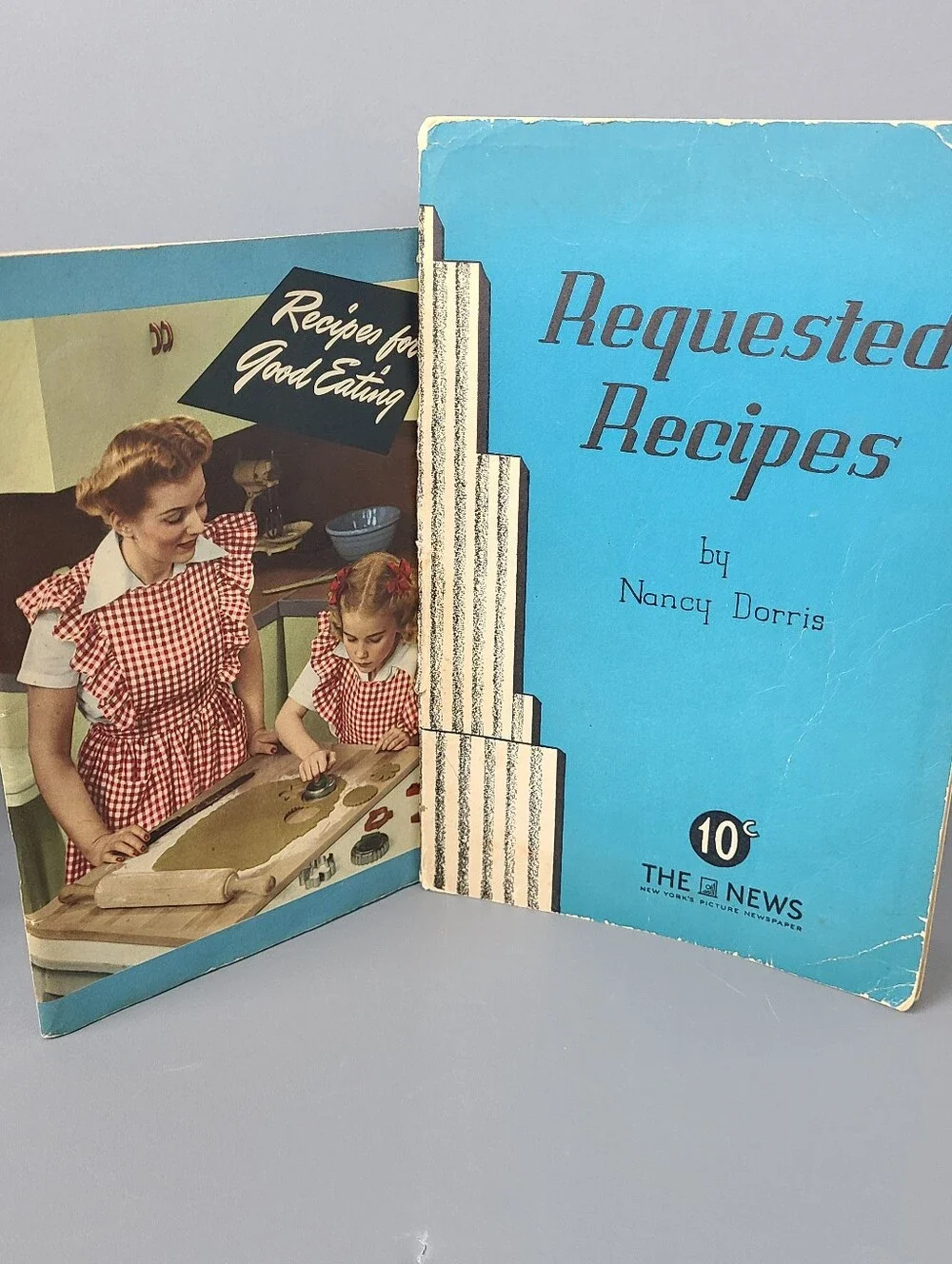 Vintage 1940s Cookbook Recipe Pamphlet Books-Set of Two